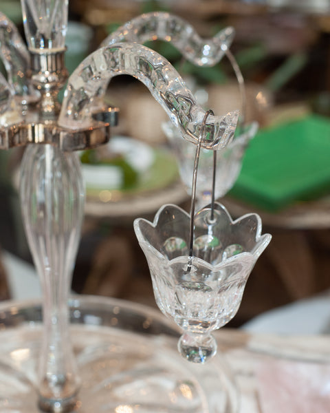 ANTIQUE FRENCH GLASS EPERGNE