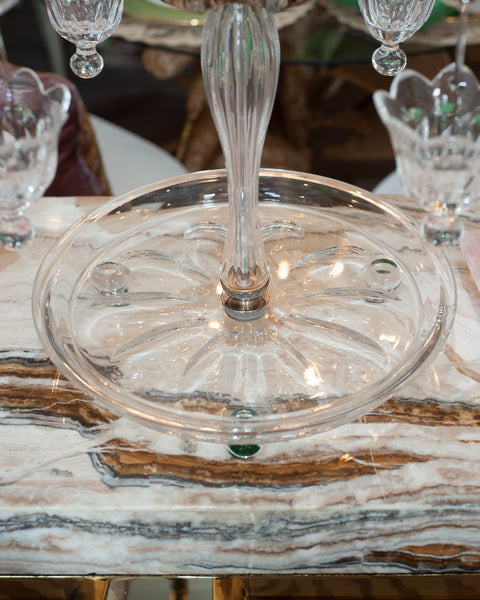 ANTIQUE FRENCH GLASS EPERGNE