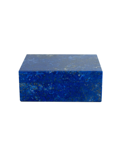 CONTEMPORARY BLUE LAPIS LAZULI BOX WITH HINGED LID