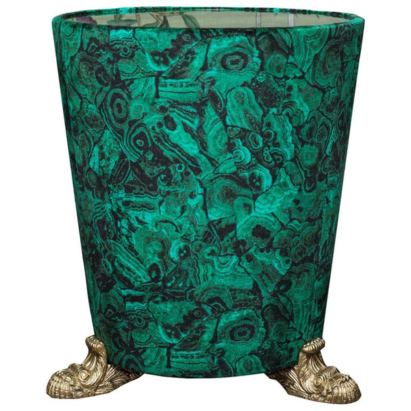 PAIR OF STUDIO MAISON NURITA MALACHITE VELVET SIDE TABLES