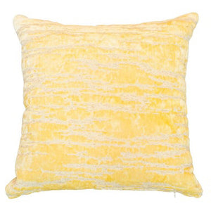 PAIR OF SABINA FAY BRAXTON YELLOW SYLVANIA VELVET PILLOWS