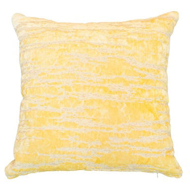 PAIR OF SABINA FAY BRAXTON YELLOW SYLVANIA VELVET PILLOWS