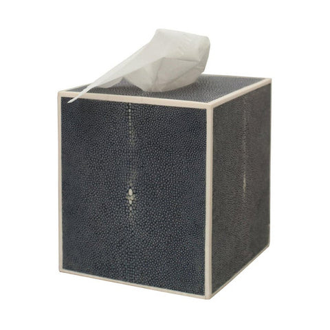 CONTEMPORARY NAVY BLUE SHAGREEN TISSUE BOX