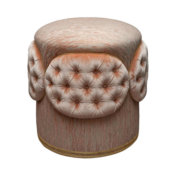 STUDIO MAISON NURITA BESPOKE OTTOMAN UPHOLSTERED IN SABINA FAY BRAXTON SILK VELVET