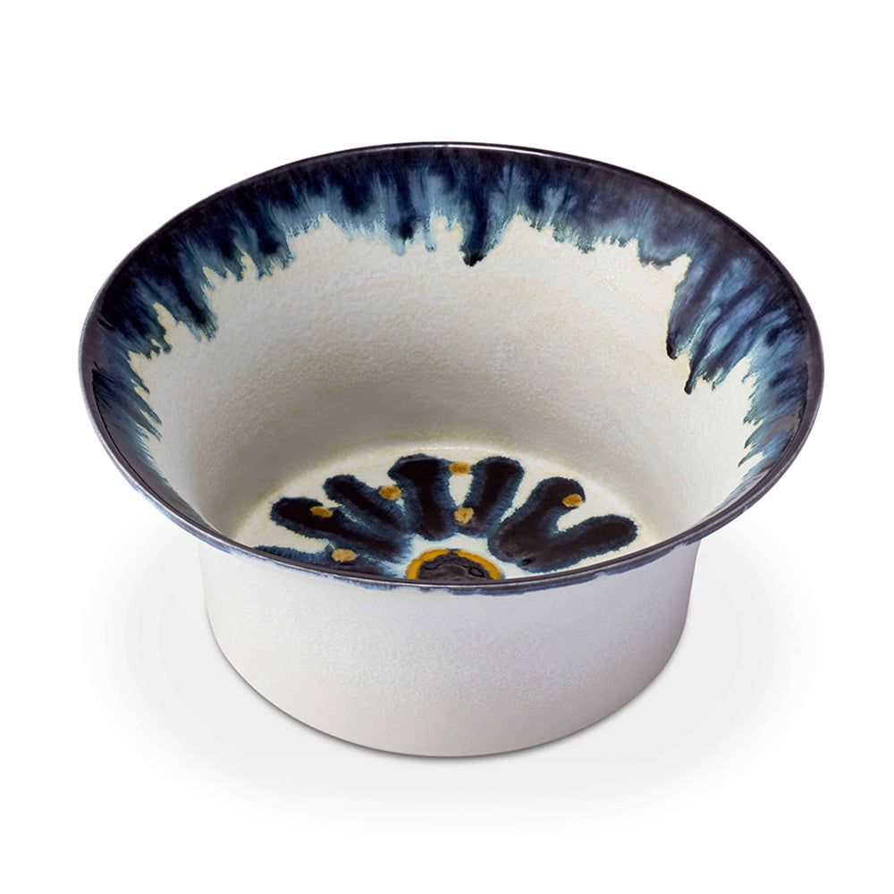 MEDIUM MID-CENTURY STYLE GLAZED CERAMIC BOWL