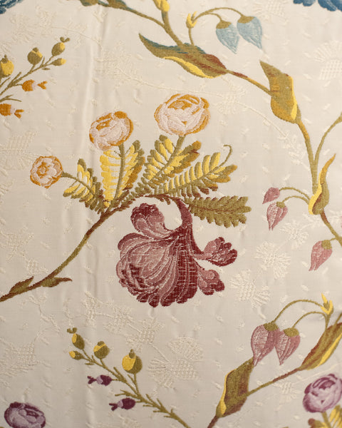 STUDIO MAISON NURITA CREAM AND MULTICOLOUR FLORAL BROCADE PILLOW