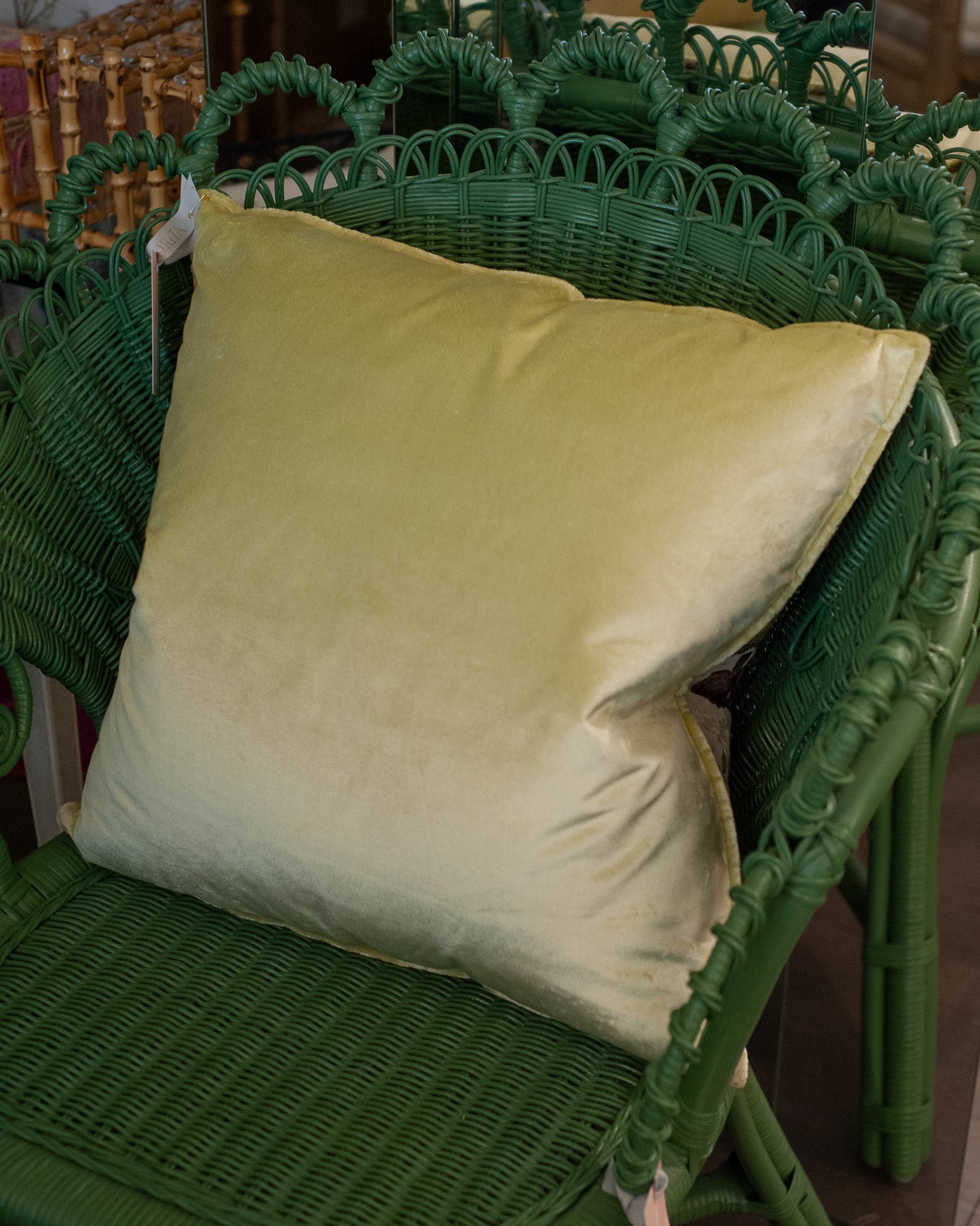 STUDIO MAISON NURITA CREAM AND MULTICOLOUR FLORAL BROCADE PILLOW