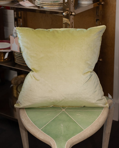 STUDIO MAISON NURITA YELLOW DOCUMENT PRINT FLORAL BROCADE PILLOW