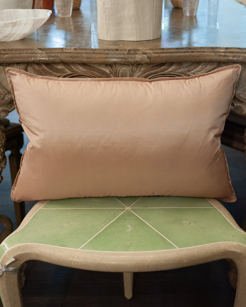 STUDIO MAISON NURITA SOFT PINK DOCUMENT PRINT FLORAL BROCADE PILLOW