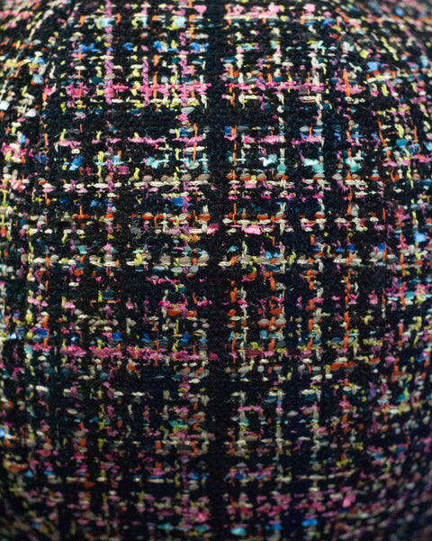 STUDIO MAISON NURITA BLACK & MULTICOLOUR TWEED BALL PILLOW