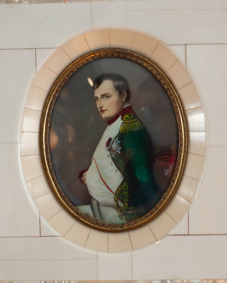 ANTIQUE MINIATURE PORTRAIT OF NAPOLEON BONAPARTE