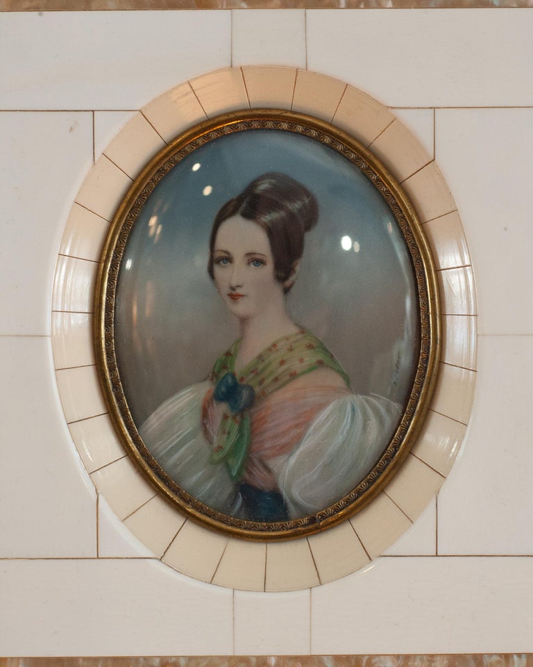 ANTIQUE MINIATURE PORTRAIT OF THE PRINCESS OF LIECHTENSTEIN
