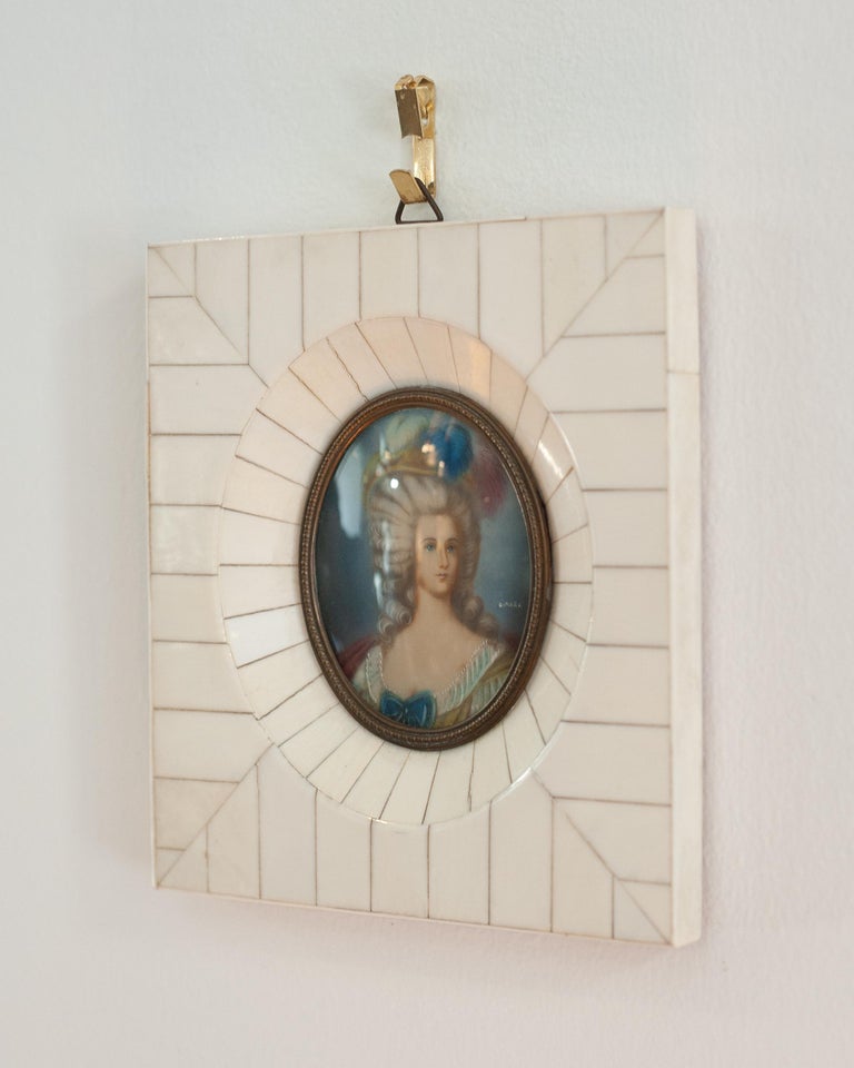 ANTIQUE MINIATURE PORTRAIT OF MARIE ANTOINETTE