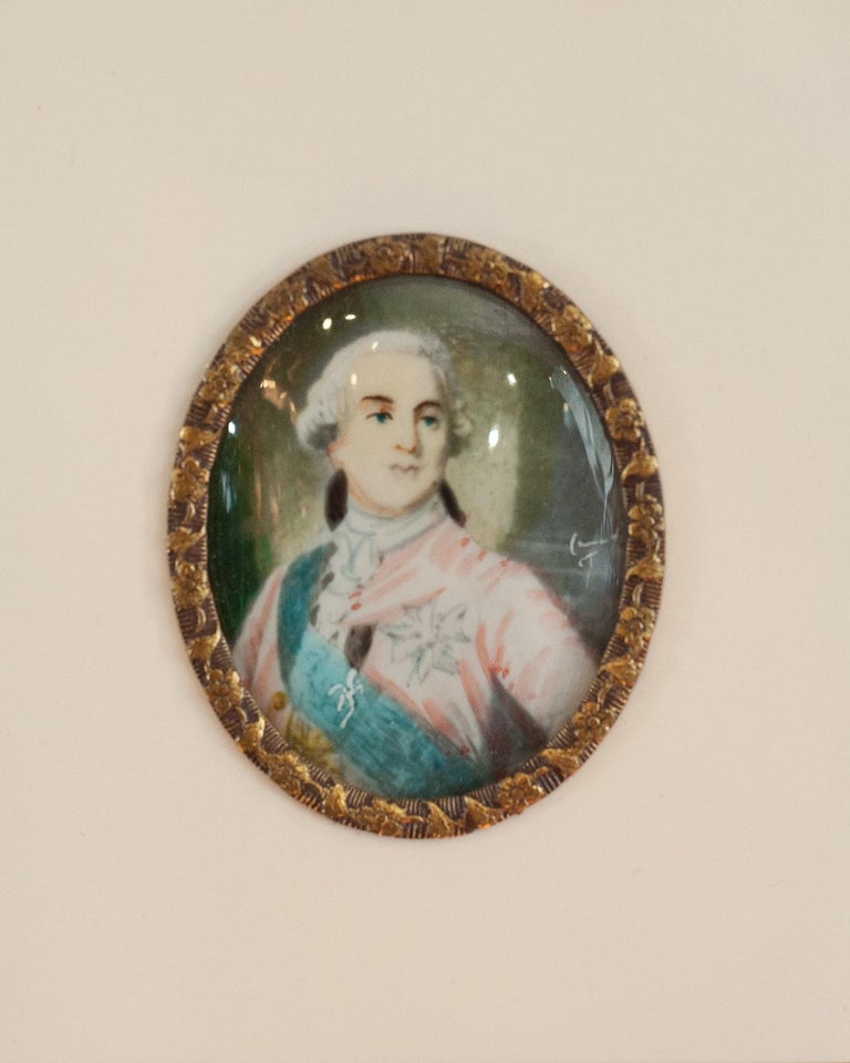 ANTIQUE MINIATURE PORTRAIT OF LOUIS XVI