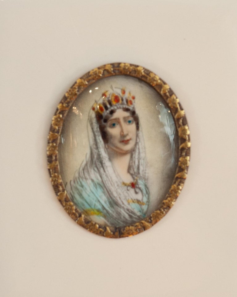 ANTIQUE MINIATURE PORTRAIT OF EMPRESS JOSÉPHINE