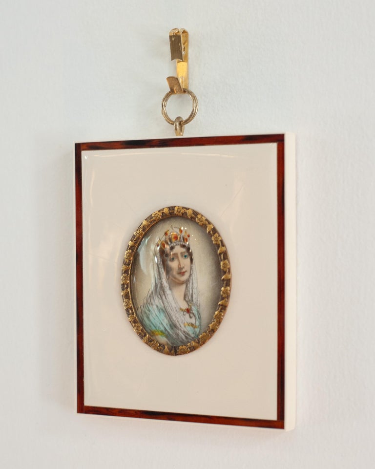 ANTIQUE MINIATURE PORTRAIT OF EMPRESS JOSÉPHINE