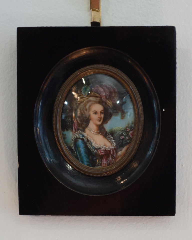 ANTIQUE MINIATURE PORTRAIT OF MARIE ANTOINETTE