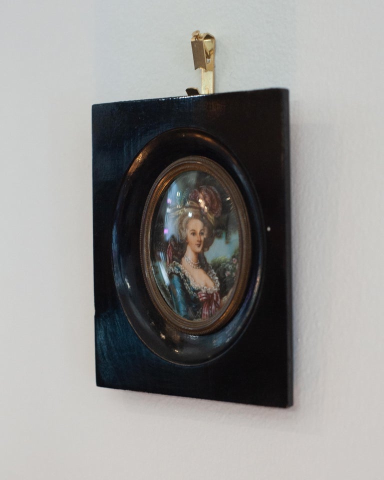 ANTIQUE MINIATURE PORTRAIT OF MARIE ANTOINETTE