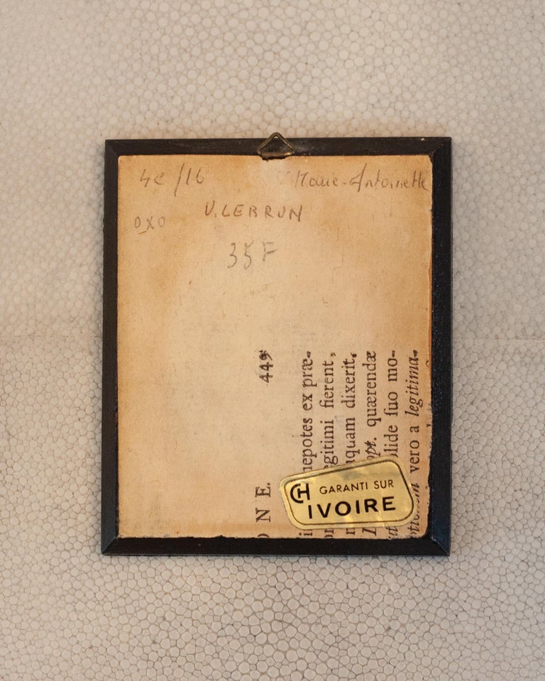 ANTIQUE MINIATURE PORTRAIT OF MARIE ANTOINETTE