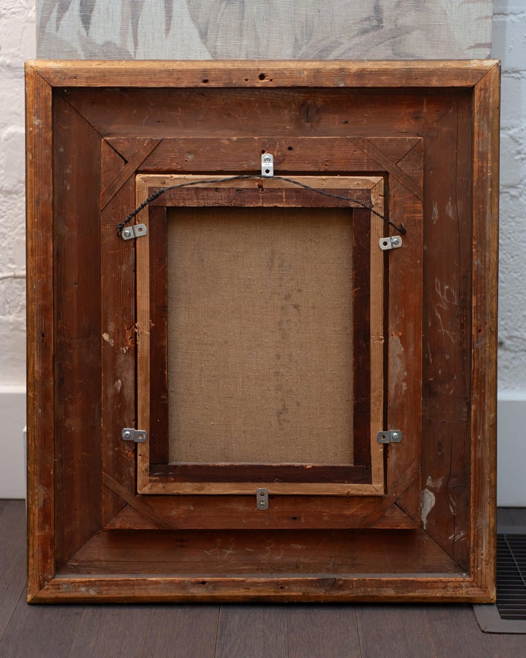 ANTIQUE FRENCH OIL PAINTING BY E. FRANCET (ECOLE FRANÇAISE) IN GILDED WOOD FRAME