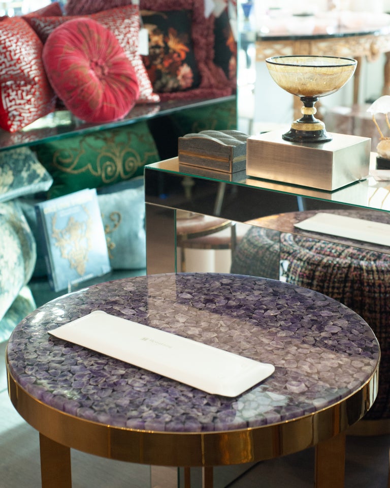 CONTEMPORARY SHAGREEN PRINT ACRYLIC LONG TRAY IN GREEN