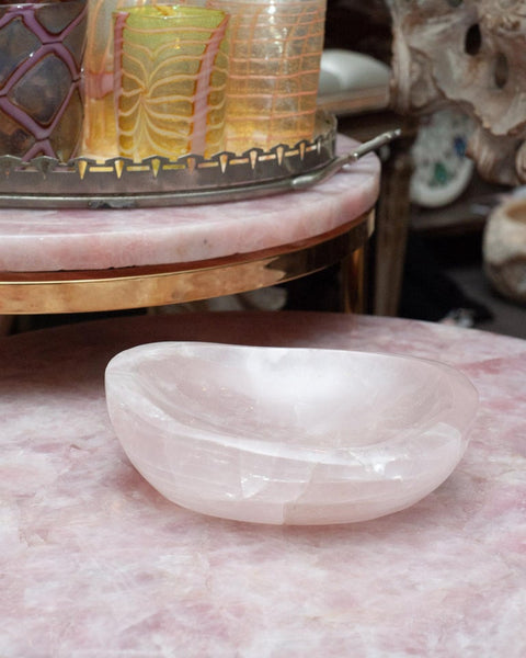 CONTEMPORARY ROSE QUARTZ BOWL