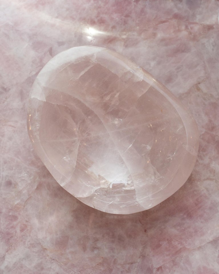 CONTEMPORARY ROSE QUARTZ BOWL