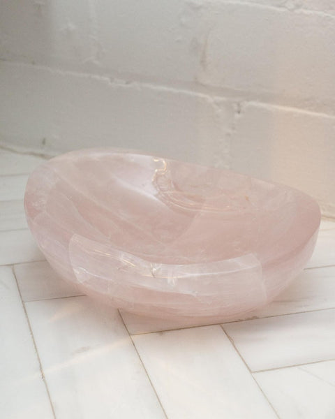 CONTEMPORARY ROSE QUARTZ BOWL