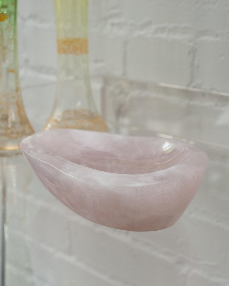 CONTEMPORARY ROSE QUARTZ BOWL