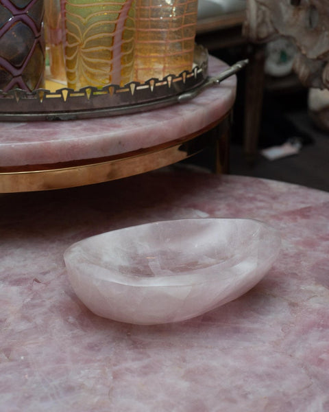 CONTEMPORARY ROSE QUARTZ BOWL