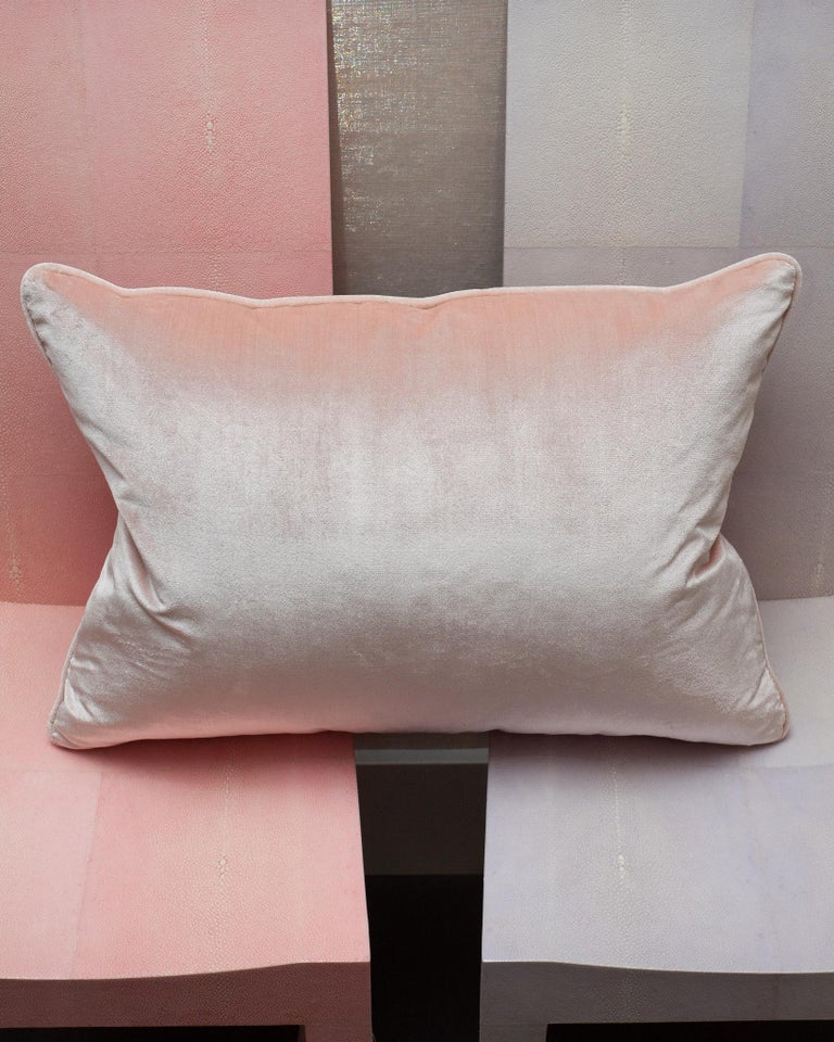 STUDIO MAISON NURITA FLORAL DOCUMENT PRINT SILK AND SILK VELVET PILLOW