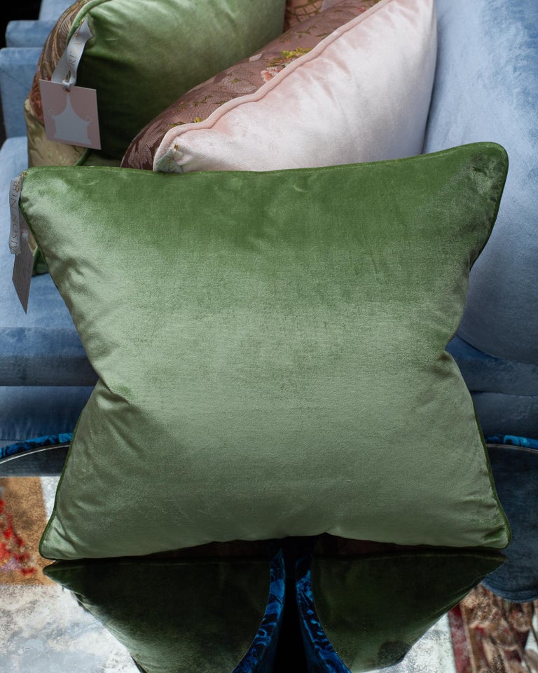 STUDIO MAISON NURITA FLORAL AND PATCHWORK SILK VELVET PILLOW WITH METALLIC TRIMS
