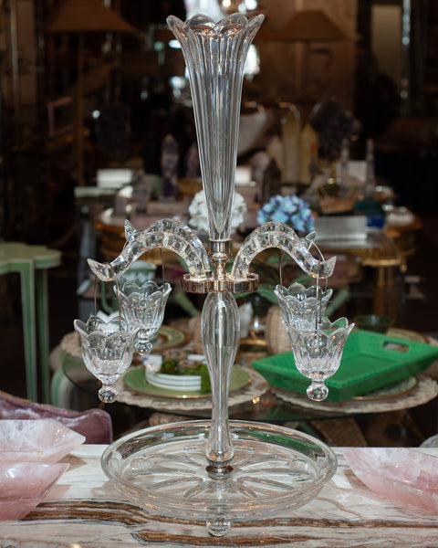 ANTIQUE FRENCH GLASS EPERGNE