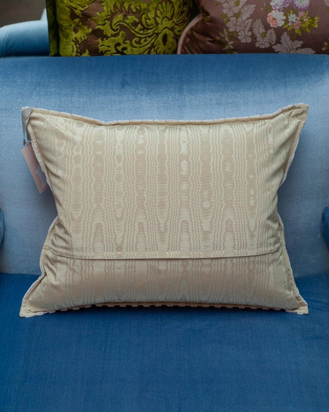 CONTEMPORARY BEVILACQUA LILAC SILK VELVET PILLOWS IN ZIG ZAG PATTERN