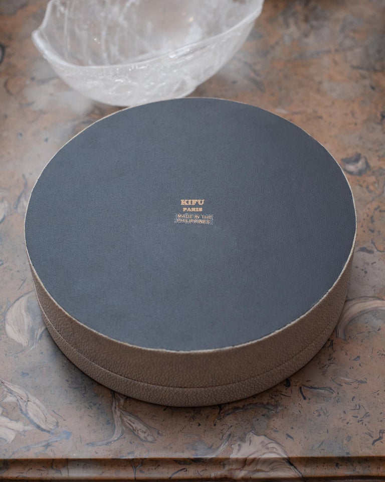 CONTEMPORARY KIFU PARIS ZEBRA BOX WITH BRASS, SHAGREEN, & SHELL INLAY