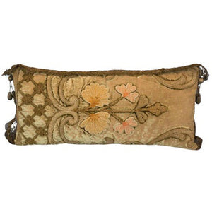 PAIR OF ANTIQUE OTTOMAN PILLOW WITH METALLIC TRIM AND EMBROIDERY MAISON NURITA