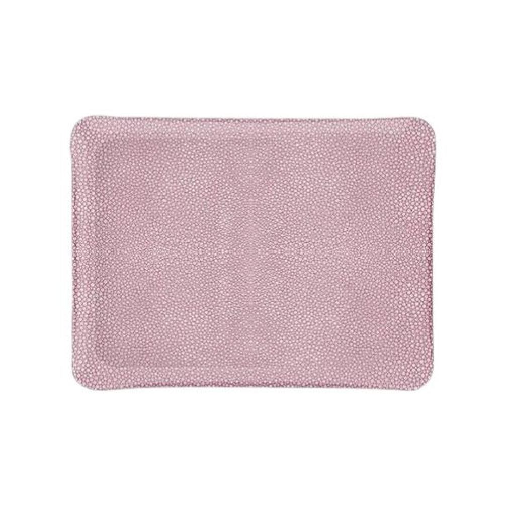 CONTEMPORARY SHAGREEN PRINT ACRYLIC SMALL TRAY IN PINK