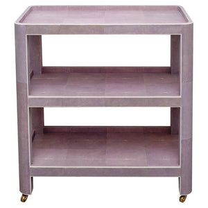 LARGE SHAGREEN LAVENDER BAR CART