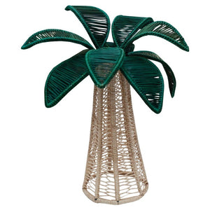 CONTEMPORARY MEDIUM WOVEN RATTAN PALM TREE