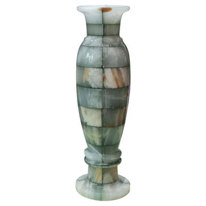 CONTEMPORARY HANDMADE PANELLED ONYX VASE