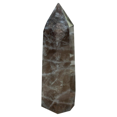 CONTEMPORARY LARGE SMOKY QUARTZ OBELISK / CRYSTAL POINT