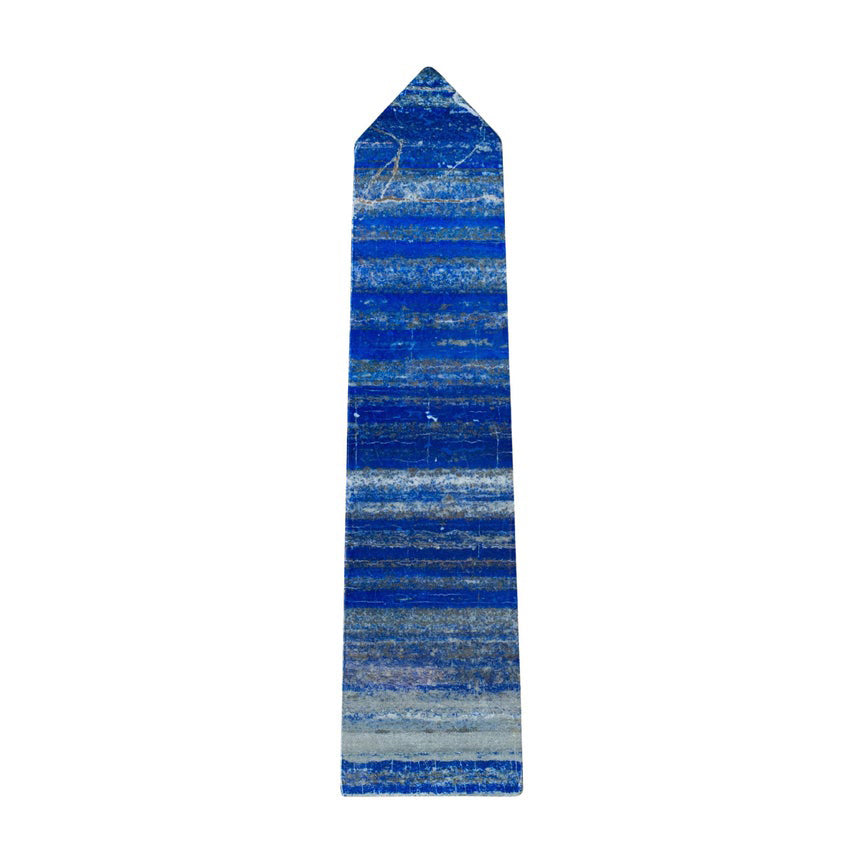 CONTEMPORARY LARGE SCALE VIVID BLUE LAPIS LAZULI STONE OBELISK