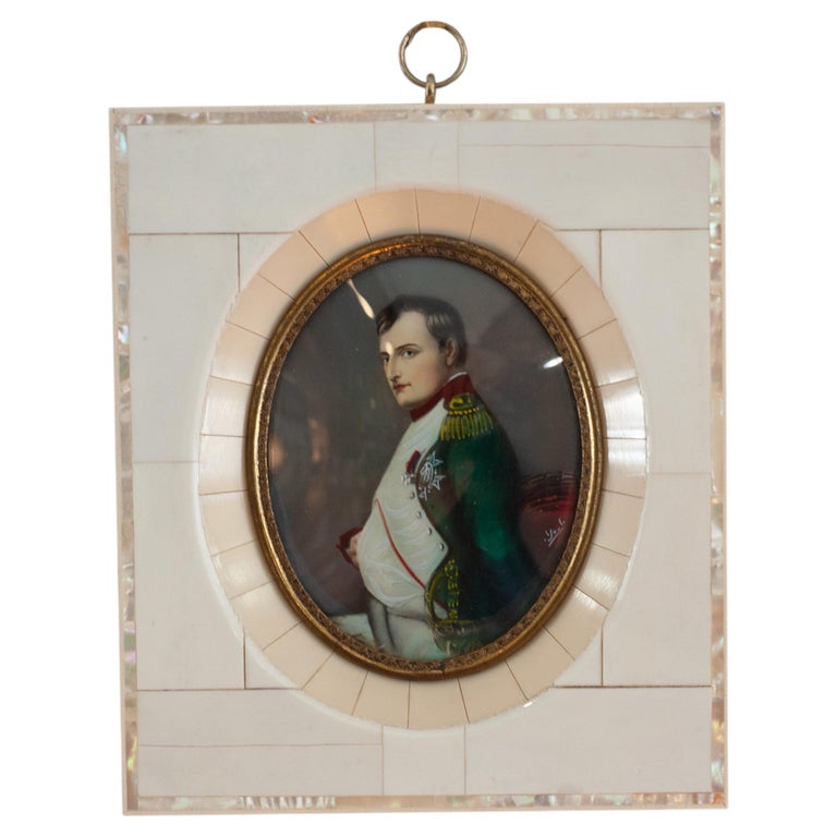 ANTIQUE MINIATURE PORTRAIT OF NAPOLEON BONAPARTE