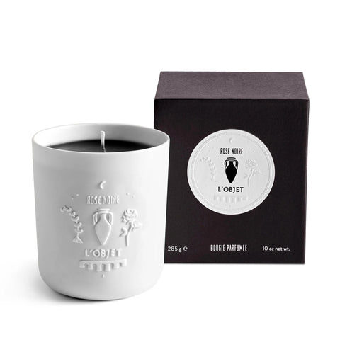 L'OBJET ROSE NOIRE PORCELAIN CANDLE