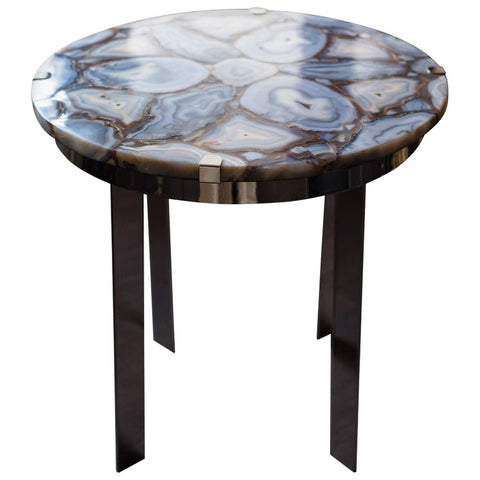 STUDIO MAISON NURITA AGATE & NICKEL TABLE