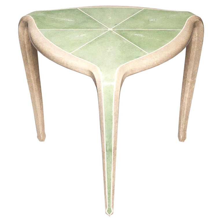 SHAGREEN CELADON GREEN TRIPOD TABLE