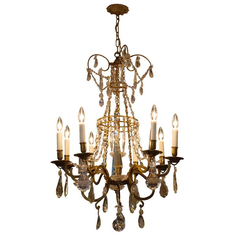 ANTIQUE BRONZE FLORENTINE CHANDELIER