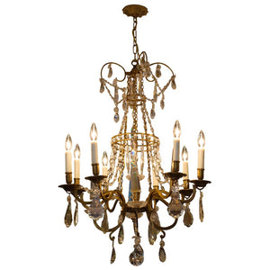 ANTIQUE BRONZE FLORENTINE CHANDELIER