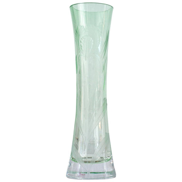 CONTEMPORARY GREEN MOSER IRIS VASE