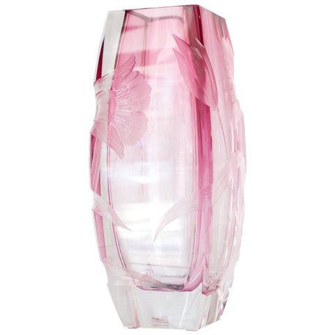 CONTEMPORARY ROSALIN PINK MOSER BLOSSOM VASE